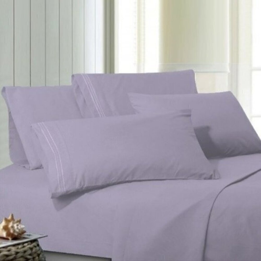 Royal Bamboo King Duvet Cover 3pc Set Purple Orchid